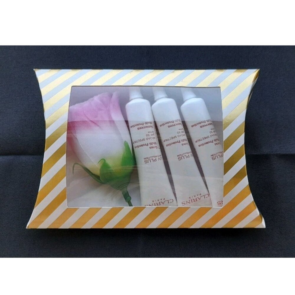 ☀️ Lot: 3-Pack Clarins UV Plus Anti-Pollution Sunscreen SPF 50 – 0.3oz each NWOB